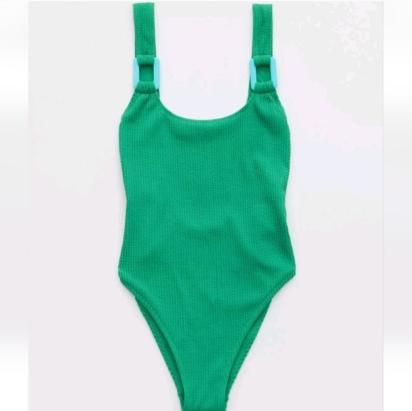 aerie Other - Aerie Green Ribbed Swimsuit Size Small
